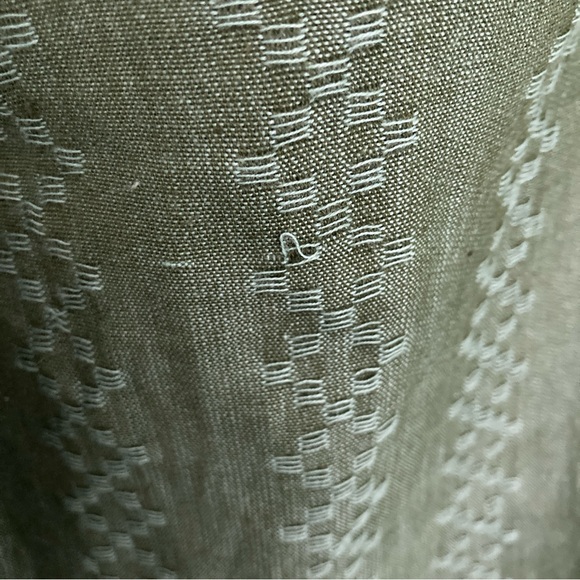 LIZ ALIG Katie Handwoven Cotton Pants - Green - Cropped - Large - Picture 7 of 7